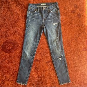 Madewell 9" High-Rise Skinny Jeans: Distressed Edition